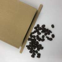 Lowest price Natural brown kraft paper bag  500 gram coffee bag with valve and tin tie close