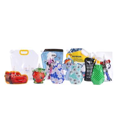 Custom 10L 5l 3l Stand up water pouch with spout,drinking water plastic pouches,mineral water spout pouch bag