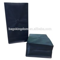 China suppliers matte black coffee bags wholesale packaging bag flat bottom coffee bag with valve