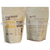 Coffee bean stand up bags with zipper -matte print